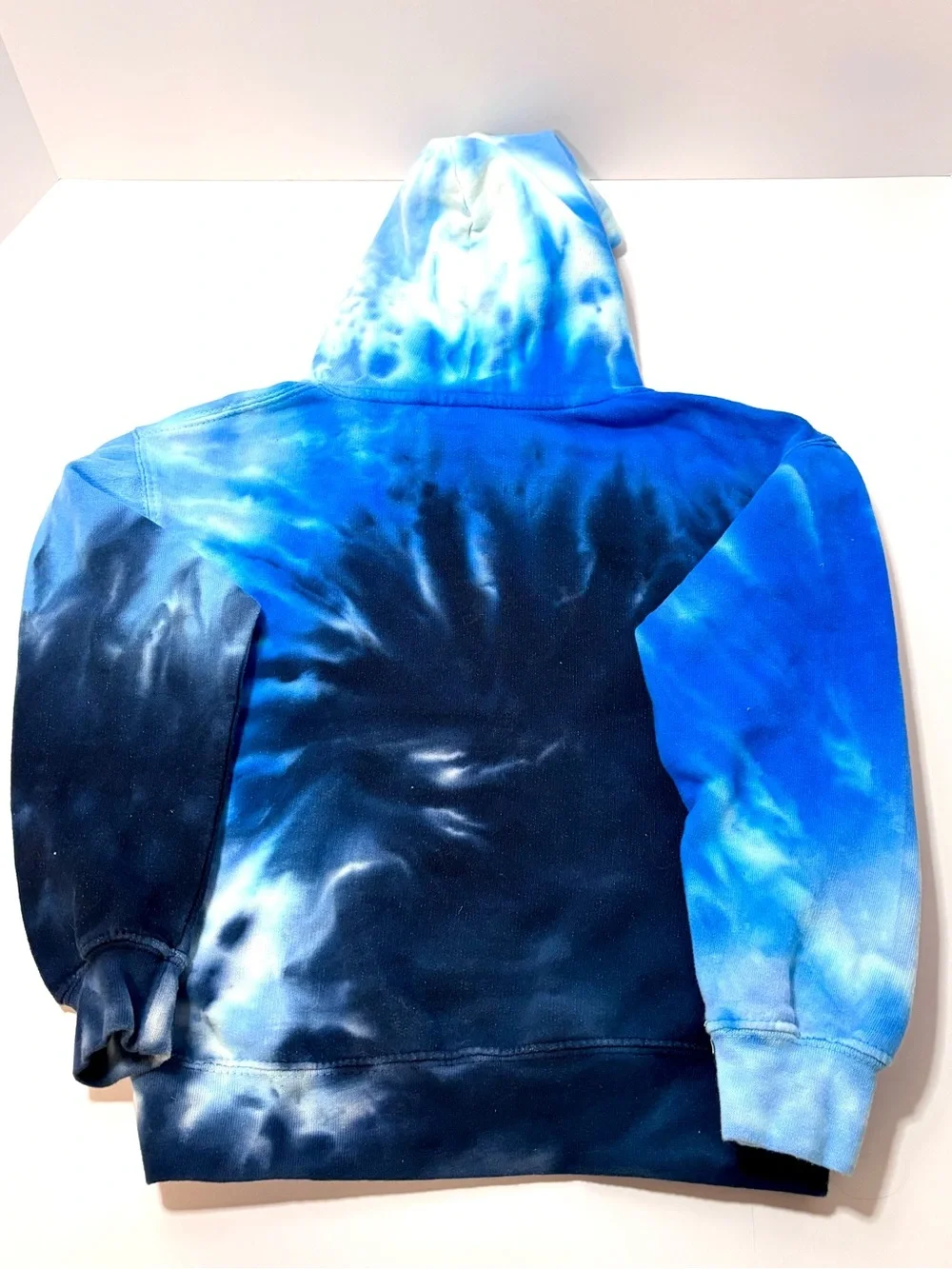 Baby Shark Tie-Dye Blue Hoodie - Ocean City Kids' Pullover Size Small